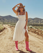Honeyed Darling Fit and Flare Maxi Dress