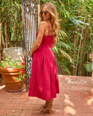 Darcelle Striped Godet Midi Dress