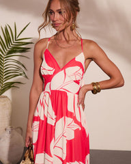 Island Spritz Tropical Print Maxi Dress