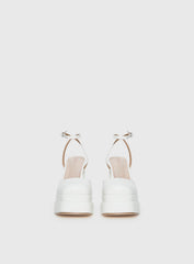 Alto Platform Heels Matte White