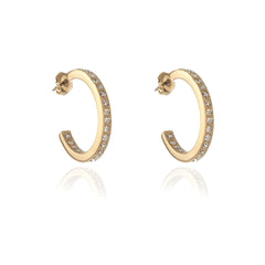 Cachet London Saga Large Gold Hoop Earrings