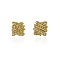 Cachet London Safara Gold Clip On Earrings