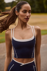 Soft Active Layered Tank Top in Midnight