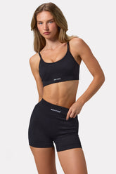 FlexiRib Mini Shorts in Black