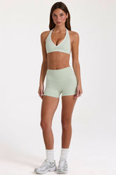 Soft Active Mini Shorts in Pistachio