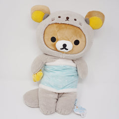 2016 Grey Rilakkuma Otter Outfit in Blanket Large - Otter Theme Rilakkuma