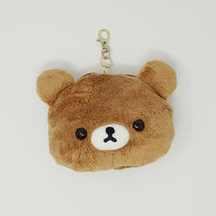 2016 Chairoikoguma Face Reel Pass Case Keychain - Rilakkuma