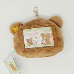 2016 Chairoikoguma Face Reel Pass Case Keychain - Rilakkuma