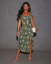 Solstice Frolic Floral Print Midi Dress