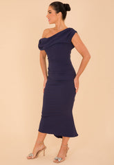 Atom Label Navy Mercury Dress