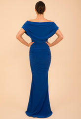 Atom Label Cobalt Blue Platinum Gown