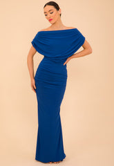 Atom Label Cobalt Blue Platinum Gown