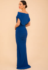 Atom Label Cobalt Blue Platinum Gown