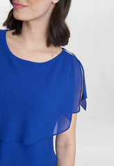Gina Baccon Blue Tessa Cocktail Dress