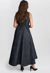 Gina Bacconi Black Sandie Jacquard Dress