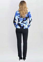 Gina Bacconi Malinda Abstract Blue Tye Dye Print Jumper