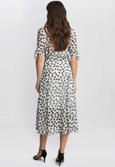 Gina Bacconi Pink and Green Adrienne Shirt Dress