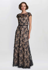 Gina Bacconi Keira 3D Flower Maxi Dress
