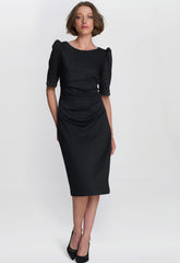 Gina Bacconi Black Louisa Dress With Beaded Sleeve