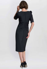 Gina Bacconi Black Louisa Dress With Beaded Sleeve