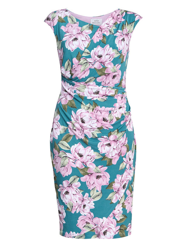 Gina Bacconi Martha Floral Print Dress