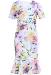Gina Bacconi Multi Joy Printed Crepe Dress