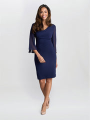 Gina Bacconi Jagger Cowl Neck Dress