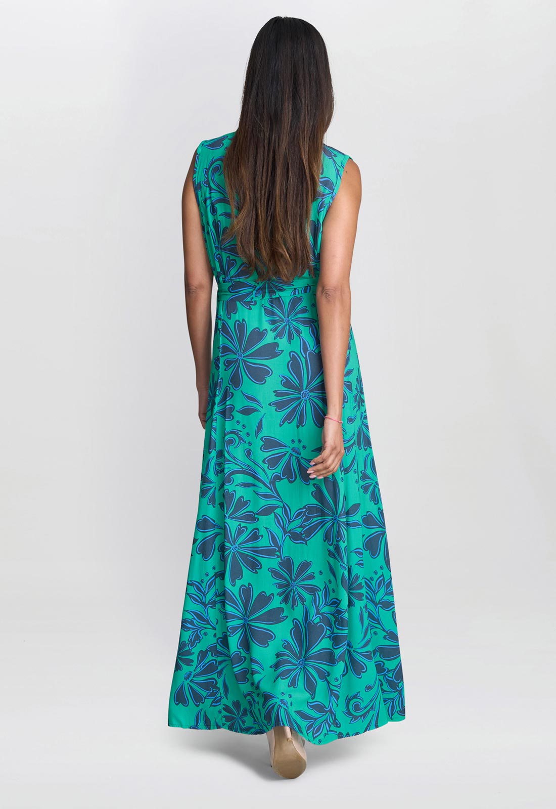 Gina Bacconi Blue Reagan Long Shirt Dress