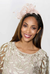 Gina Bacconi Champagne Darlene Embroidered Cape Dress