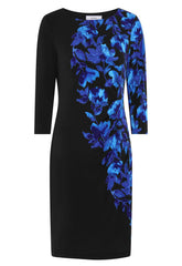 Gina Bacconi BLACK SAPHIRE Hayleigh Floral Print Dress