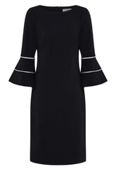 Gina Bacconi BLACK Ivette Long Sleeve Dress