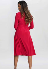 Gina Bacconi Magenta Antonia Jersey Wrap Dress