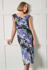 Gina Bacconi MULTI Jasmine Floral Print Midi Dress