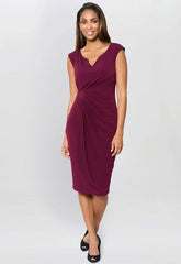 Gina Bacconi Burgundy Helen Wrap Dress