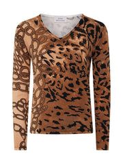 Gina Bacconi Leopard Korra Leopard Print Jumper With Diamante