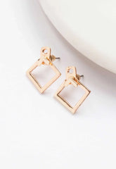 Always Chic Gold Geometric Stud Earrings
