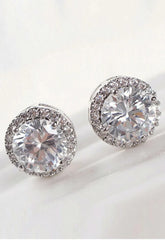 Always Chic Silver Crystal Stud Earrings