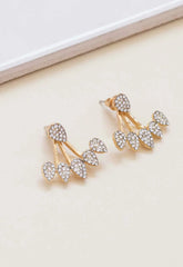 Always Chic Gold Petal Crystal Jacket Earrings