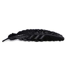 Aluminum Feather Hat Accent- Black