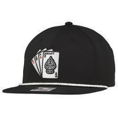 Ariat Aces 3D Embroidered Trucker Hat- Black
