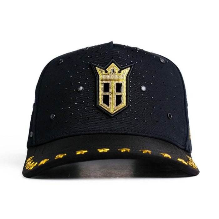 BB Los Angeles Rhinestone Star Cap – Black & Gold