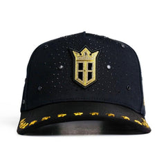 BB Los Angeles Rhinestone Star Cap – Black & Gold