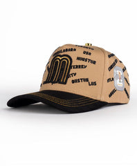 Bigg Boss Mexico WC Cities Snapback Hat – Tan & Black