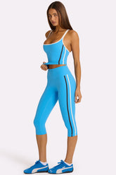 Soft Active Capri Leggings in Electric Blue