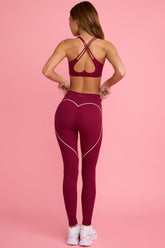Soft Active Mid-Rise Leggings in Cherry