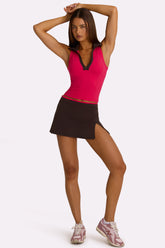 Soft Active Mini Skort in Truffle