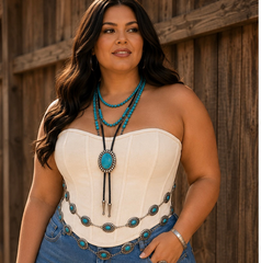 Desert Ivory Western Corset Top -Plus Size