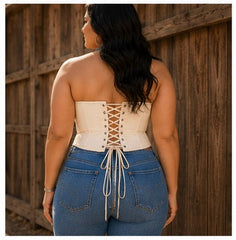 Desert Ivory Western Corset Top -Plus Size