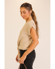 Desert Sand Tie-Front Top
