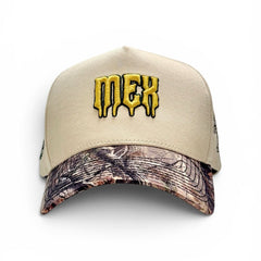 45 Hats cream MEX World Cup snapback with camo curved brim